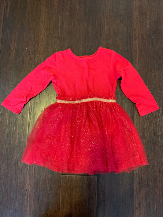 Seller 48, Cat & Jack Sparkle Tutu Dress, Red / Gold, Girls 2T *REDUCED*