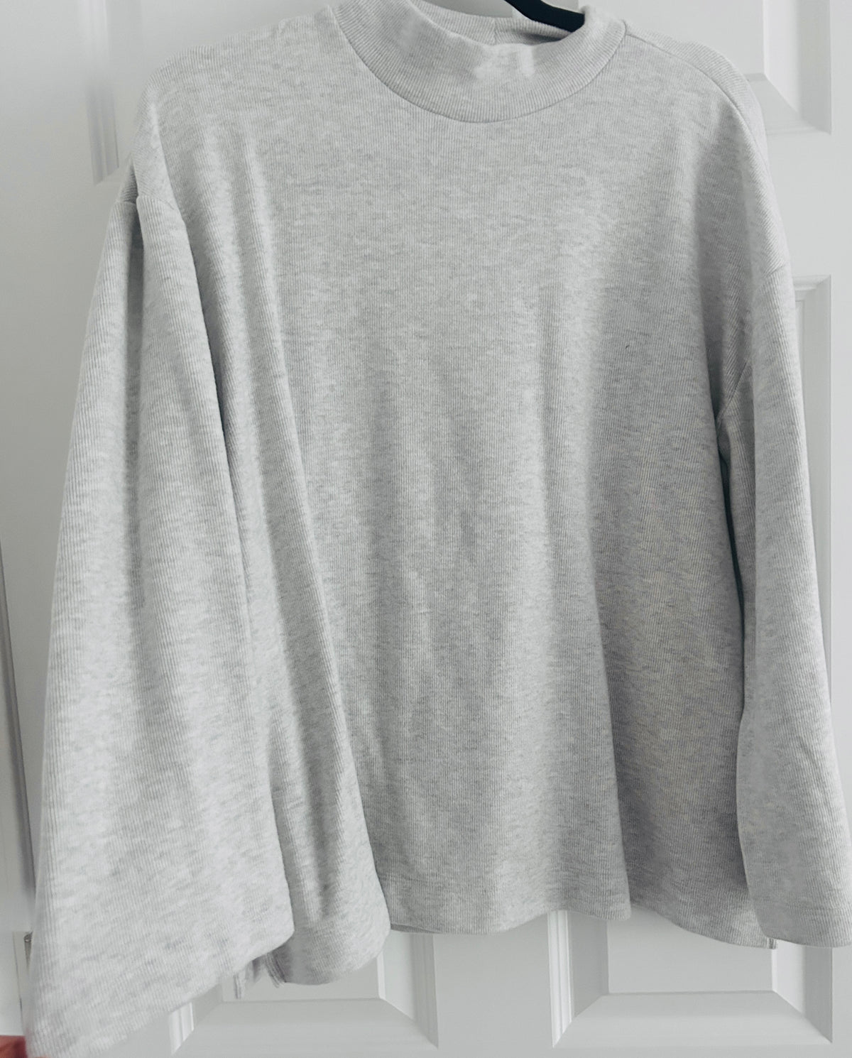 #15 Old Navy Medium Cozy Mock-Neck Wide-Sleeve Gray Sweater