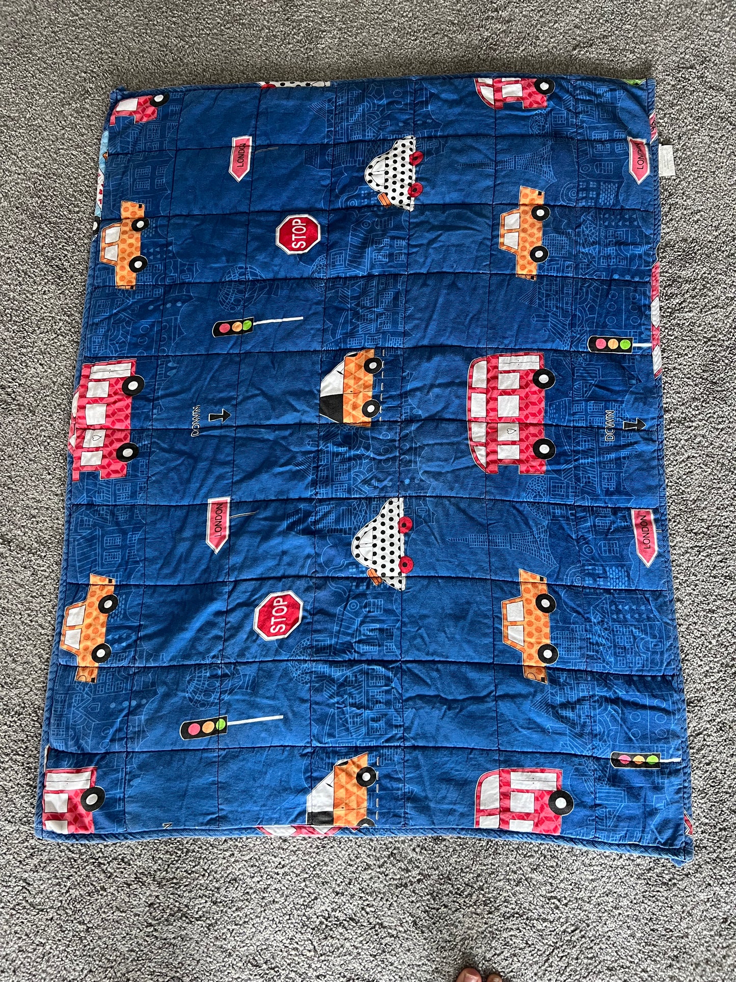 Weighted Blanket - Crib Size - Transportation Theme