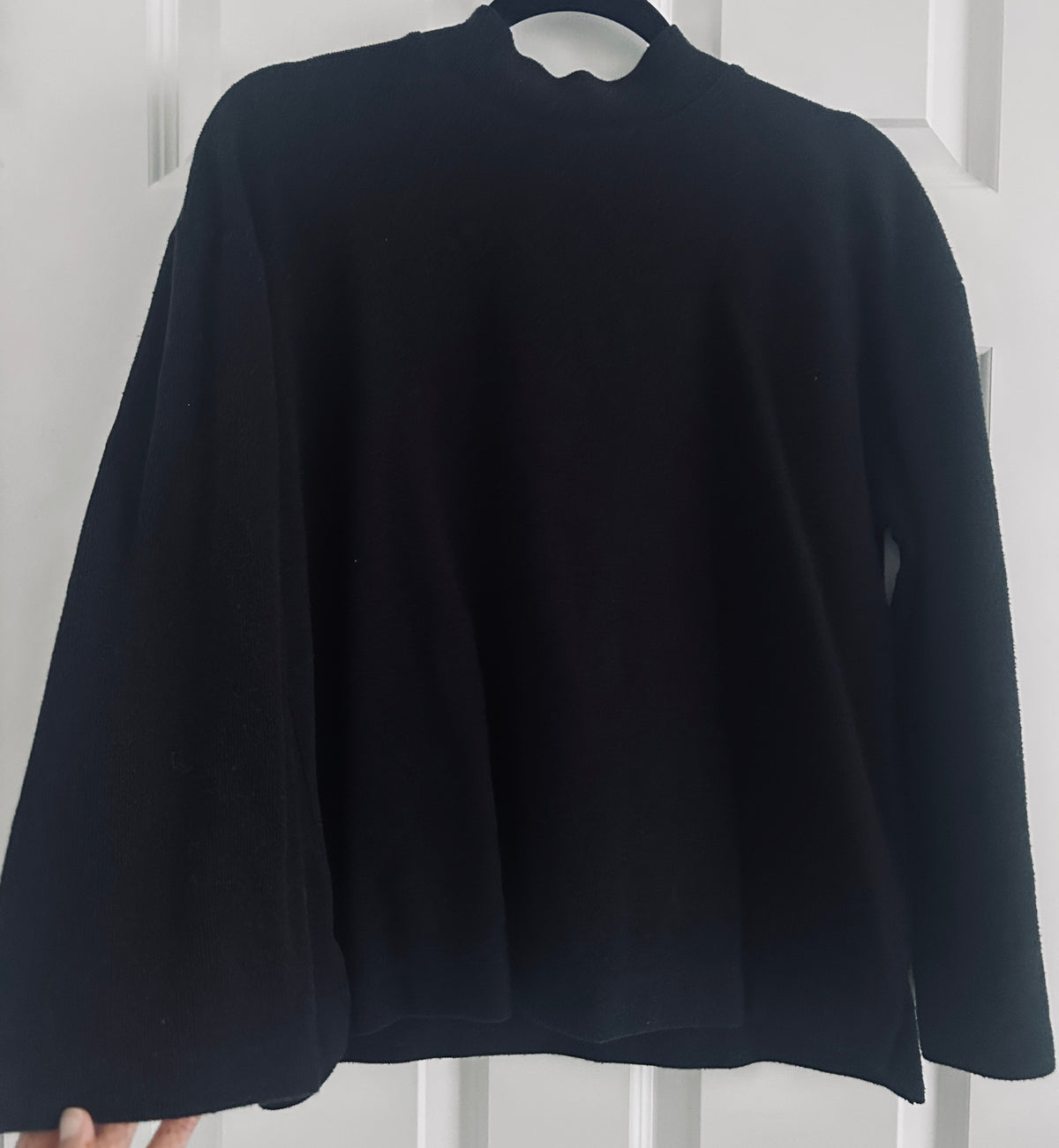 #15 Old Navy Medium Cozy Mock-Neck Wide-Sleeve Black Sweater