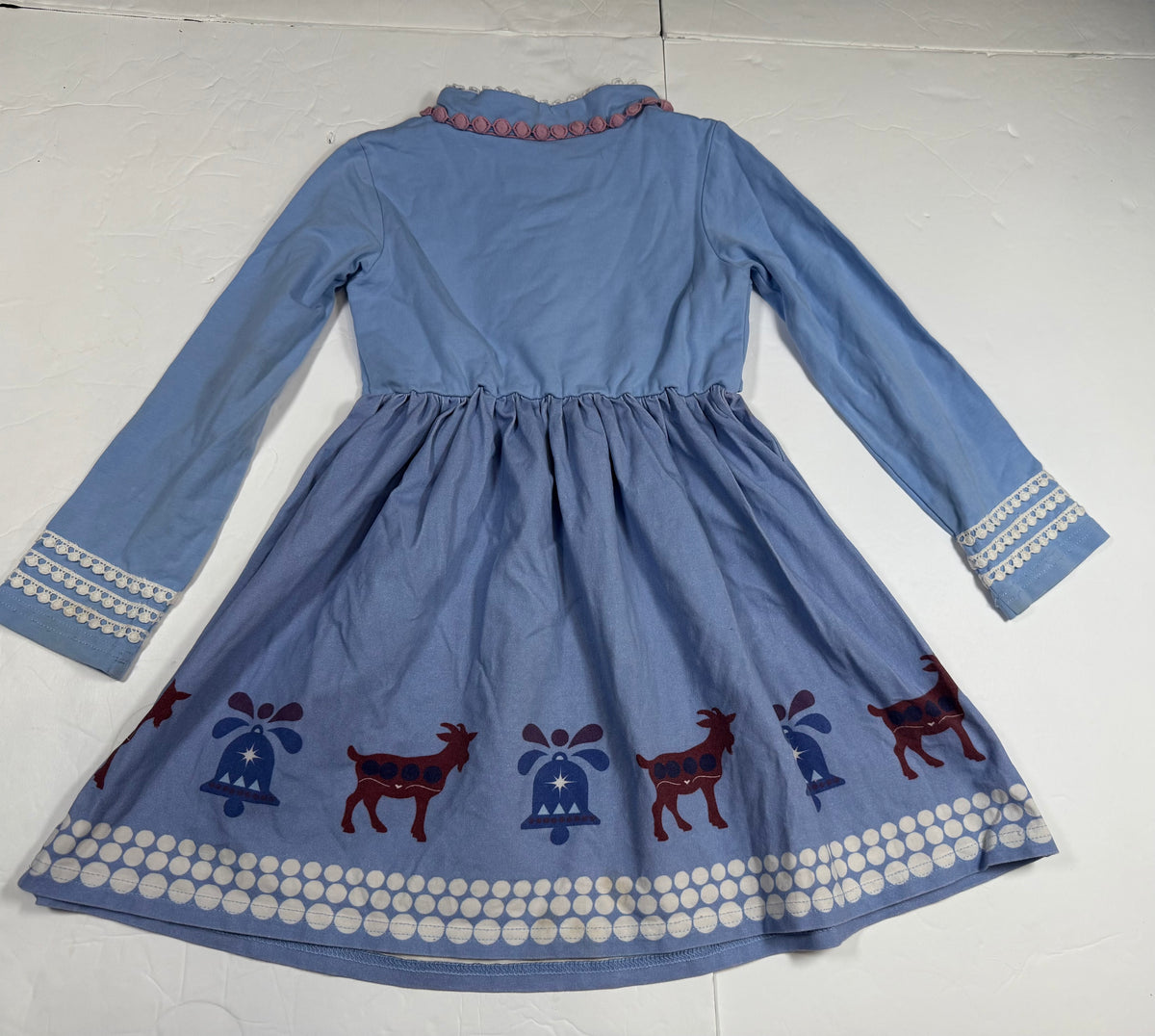 #141 Girls 5 Only Little Once Frozen Holiday Dress