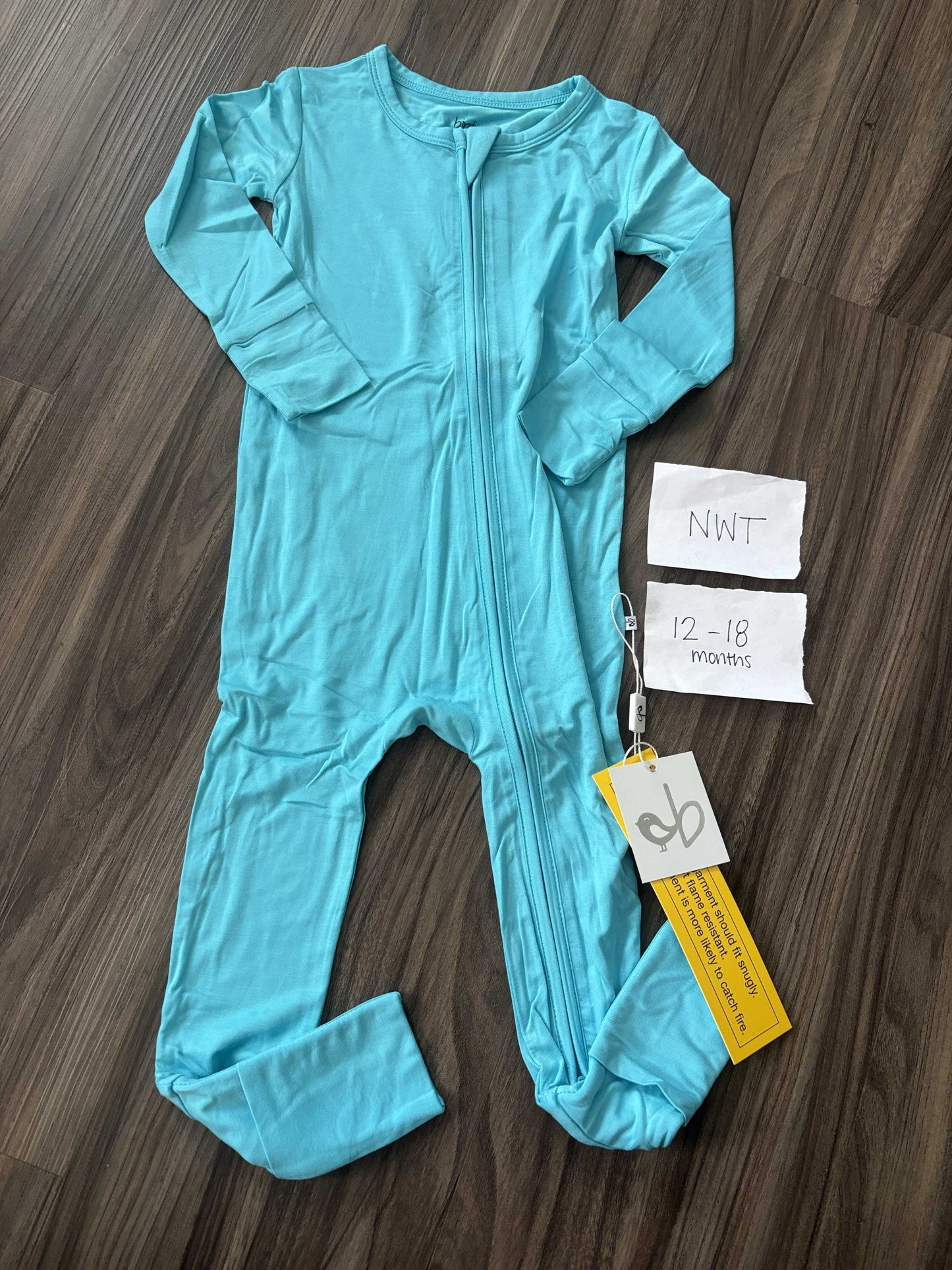 #138 - 12-18 Mo NWT Birdie Bean Blue Convertible Zippy