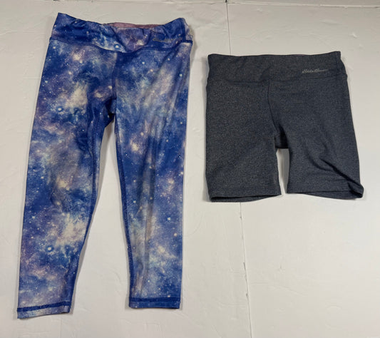 #141 Girls XS 5/6 Eddie Bauer Athletic legging and short bundle