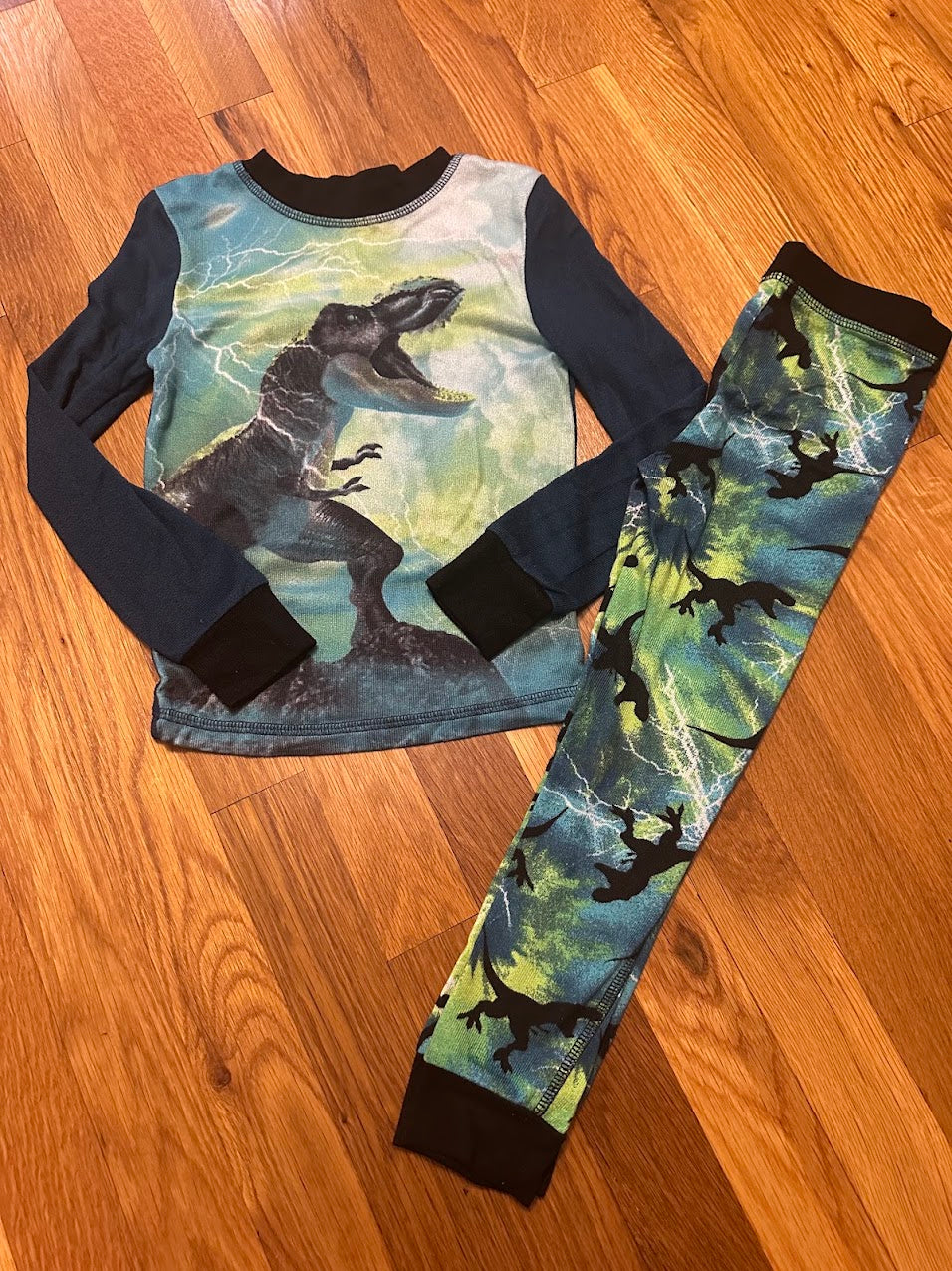 Seller #101 Cuddl Duds size 6 boys dinosaur pajamas