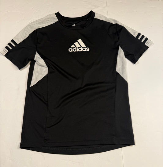 #141 Boys Small 8 Adidas Black Athletic Shirt