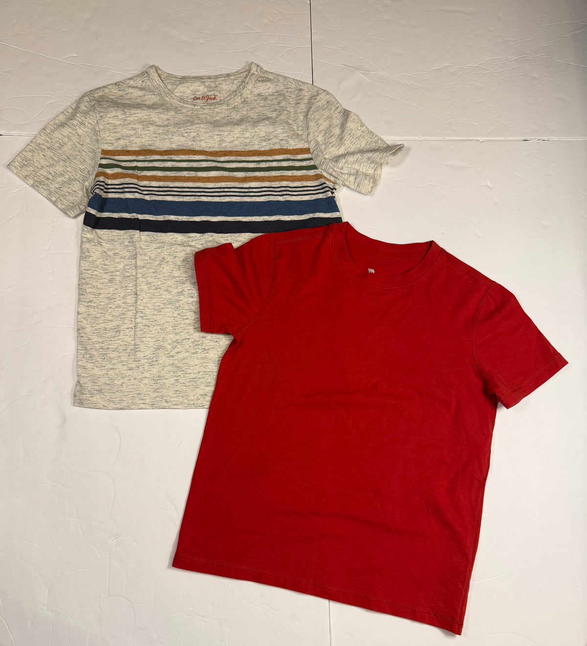 #141 Boys Medium 8 Bundle All in Motion Red and Cat and jack Stripe