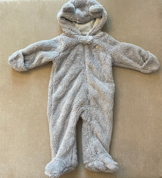 Seller #12 | Just for You Carters | Gender Neutral Fuzzy Gray Baby Bodysuit | EUC | Size 9 months