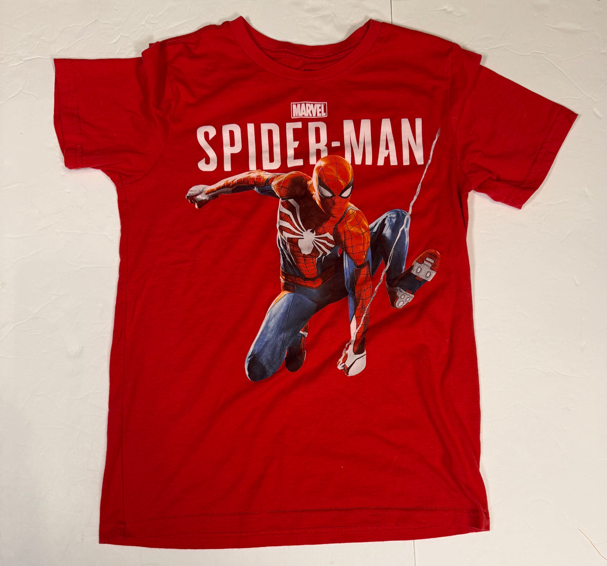 #141 Boys Large Marvel T-shirt Bundle - Gray and red Spiderman and Marvel