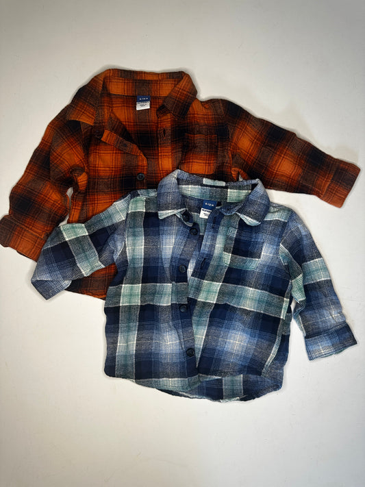Seller #40 Old Navy plaid flannel shirt bundle size 2T
