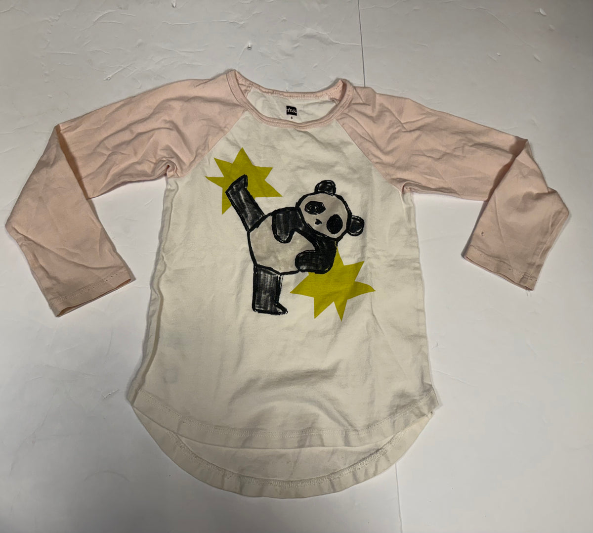 #141 Girls 5 Tea Panda Long Sleeve 1 of 2
