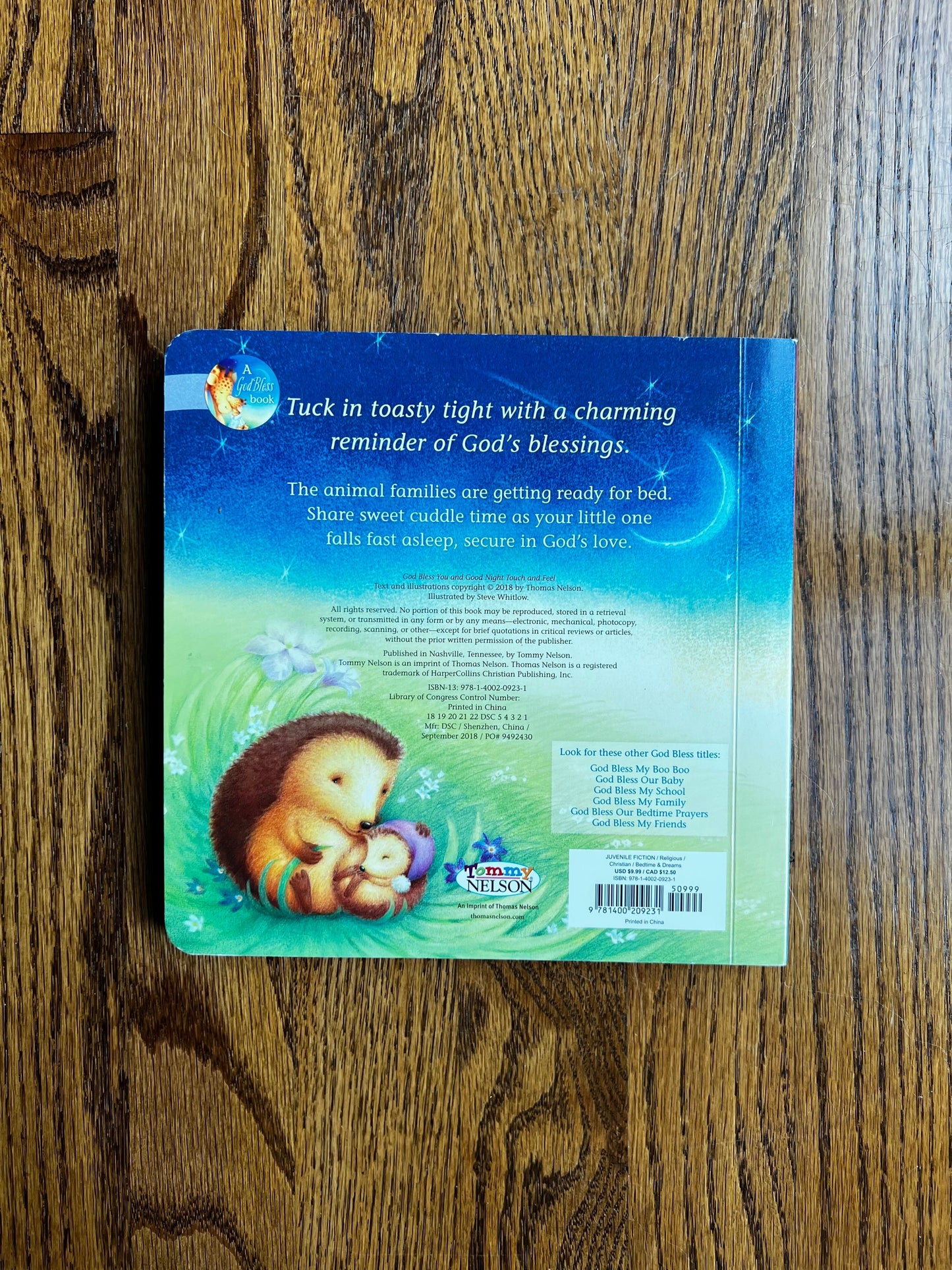 Seller #115 - “God Bless You & Good Night” Touch & Feel Board Book, VGUC