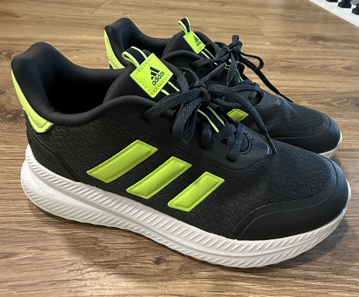 Seller #100 Boys Size 5 Adidas Green and Bright Yellow Shoes