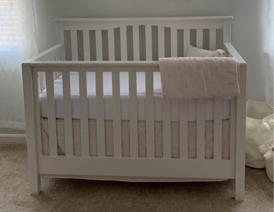 #110 Pottery Barn Kids Light Pink Crib Skirt and Quilt Set