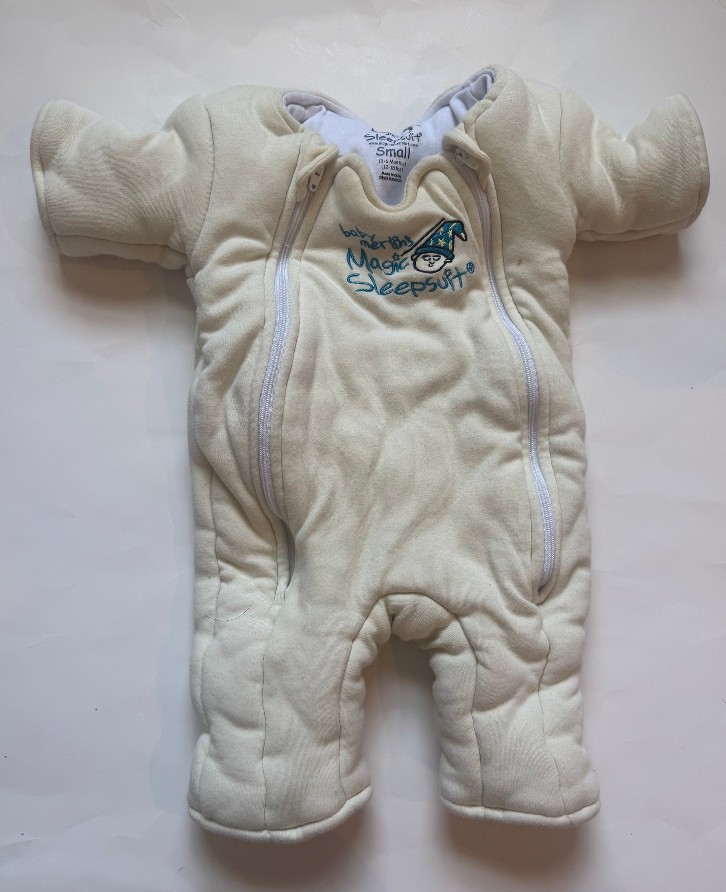 Baby Merlin Magic Sleepsuit yellow gender neutral size small (3-6 months)