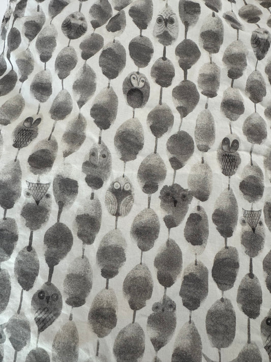 Seller #29 West Elm x Pottery Barn Kids Gray and White Owl Crib Sheet