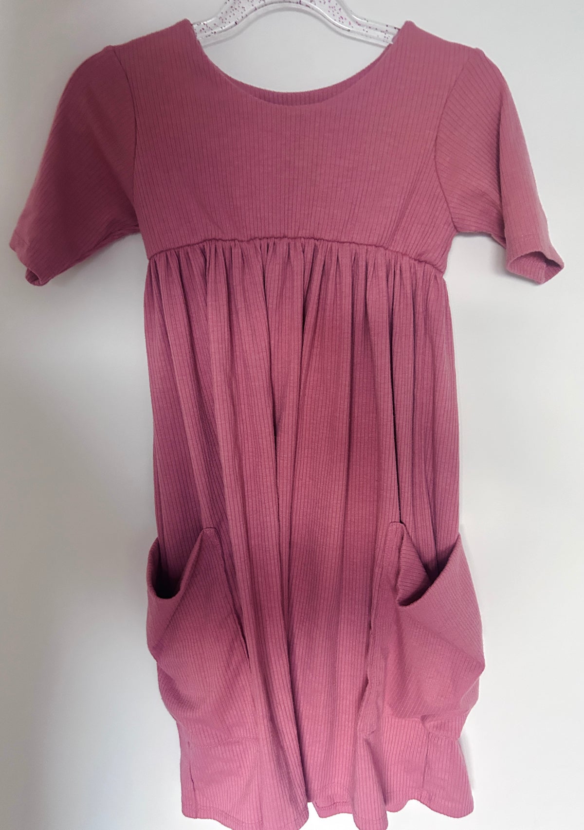 #15 Remie Girl 7Y Ribbed Dress (sister match in 3t!)