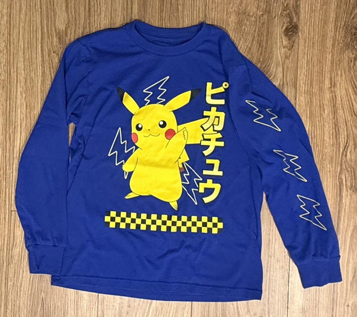 Seller #100 Boys Size Medium Pokemon Long Sleeve Shirt Blue