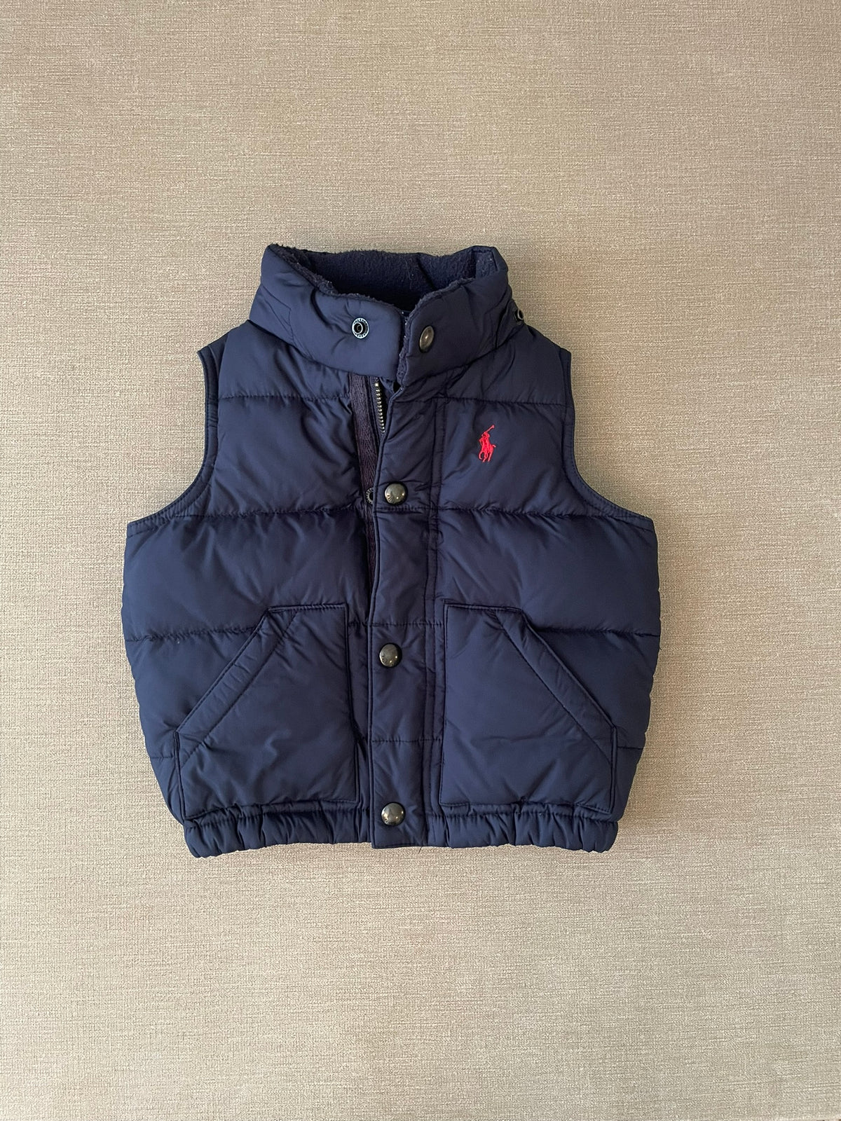 Seller #12 | Polo by Ralph Lauren | Boys Navy Blue Puffer Vest | VGUC | Size 12 Months