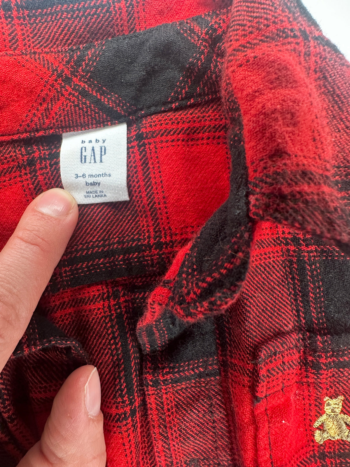 Seller #40 Baby GAP buffalo check plaid onesie size 3-6 month (2 of 2)