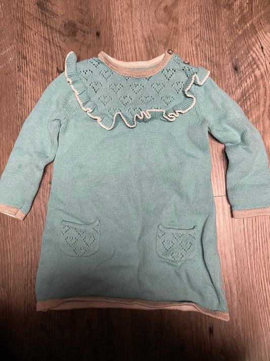Baby girl 12-18 mon Mini boden sweater spring dress.