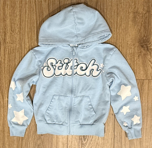 Seller #100 Girls Size 7 (runs small) Disney Lilo and Stitch Zip Up Sweatshirt Blue