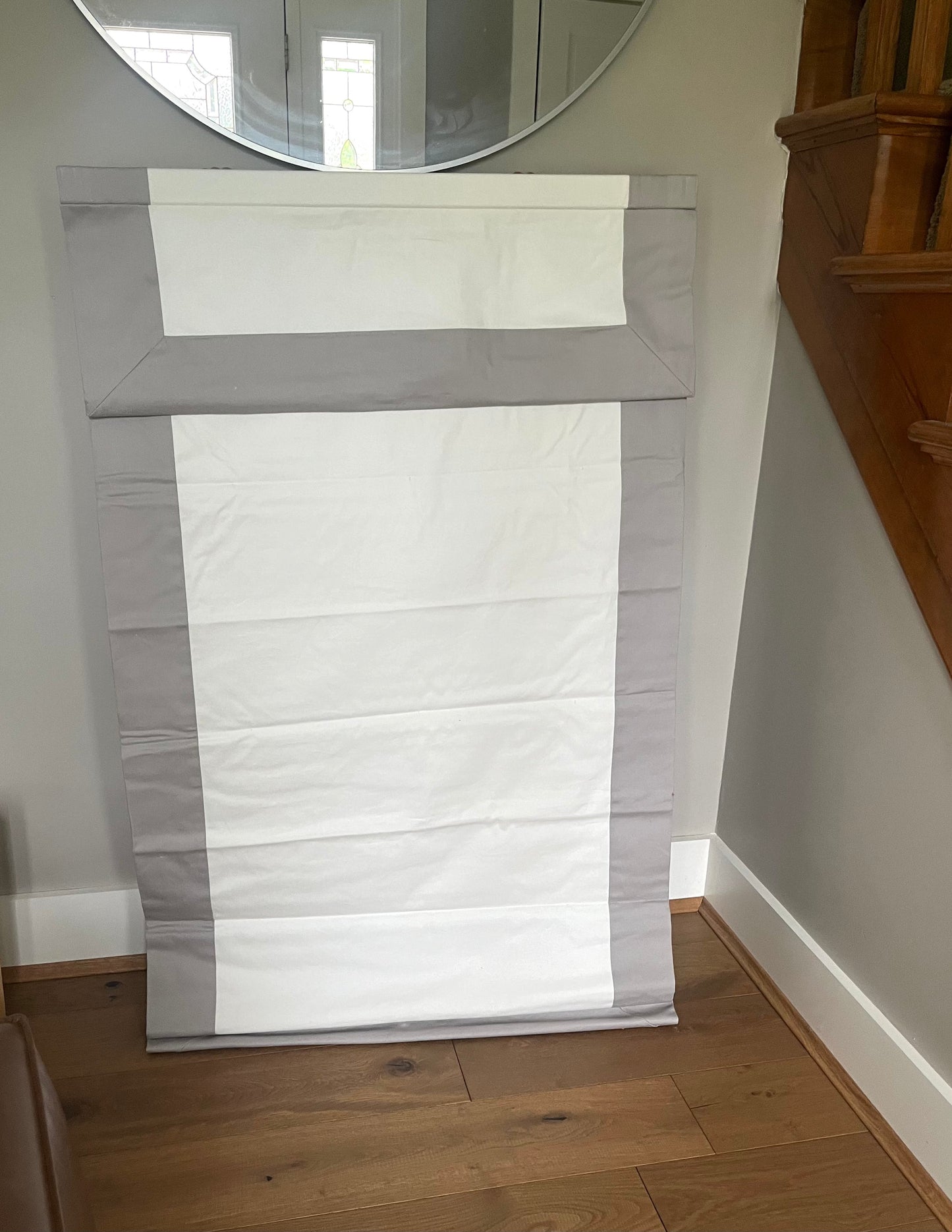 PPU 45241 Potterybarn Kids Roman Shades - offwhite + greige