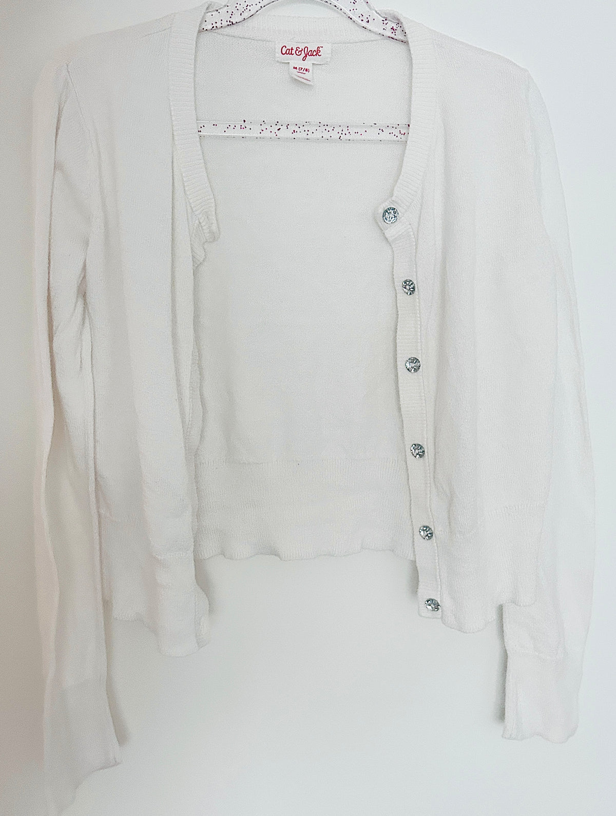 #15 Cat and Jack 7/8 Cream Cardigan VGUC