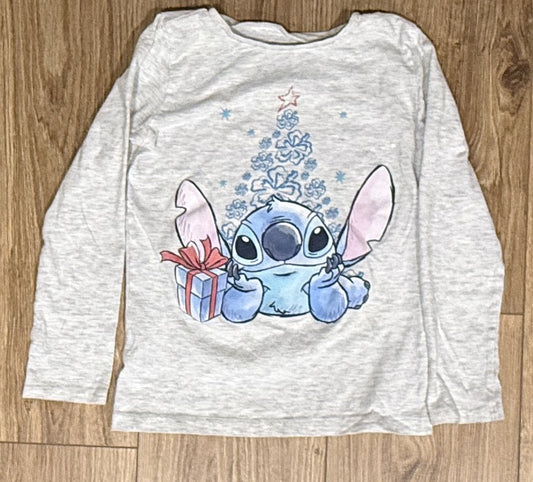 Seller #100 Girls Size 7 Stitch Christmas Long Sleeve Shirt