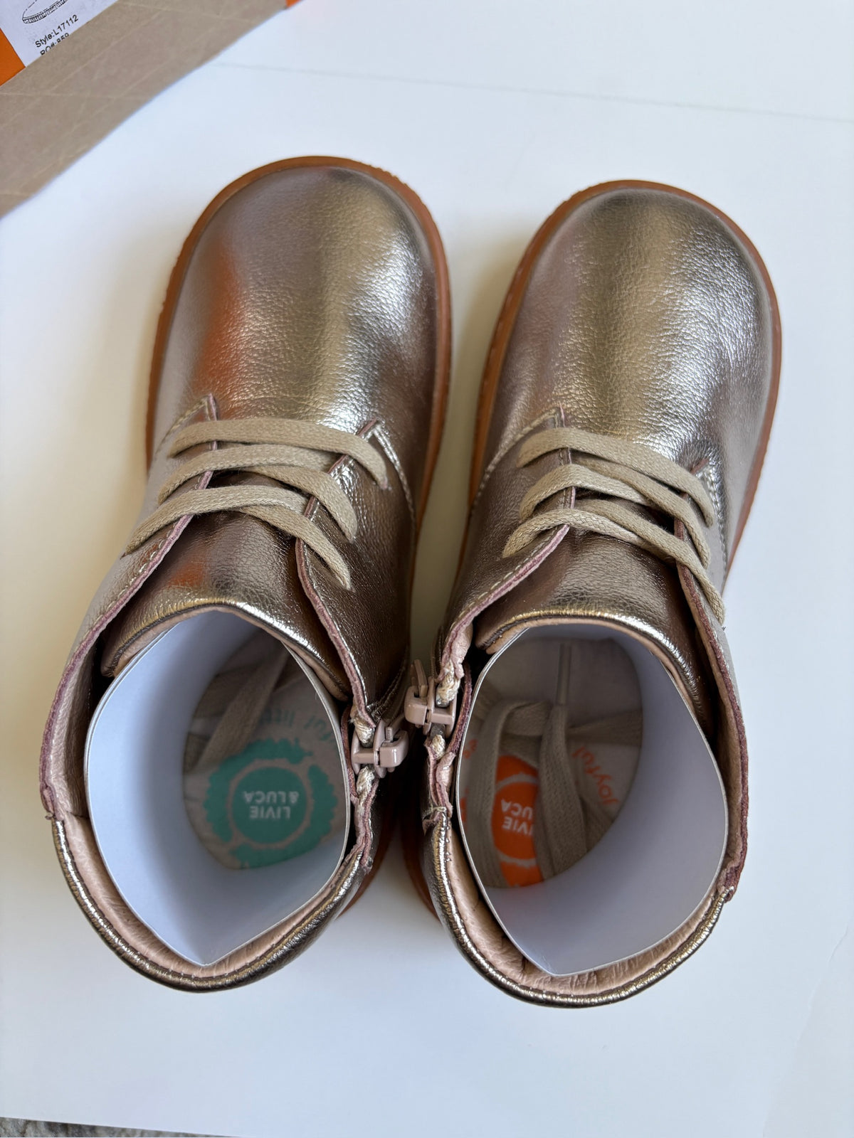 Seller #105 - Girls 12c Livie and Luca Metallic Boots BRAND NEW