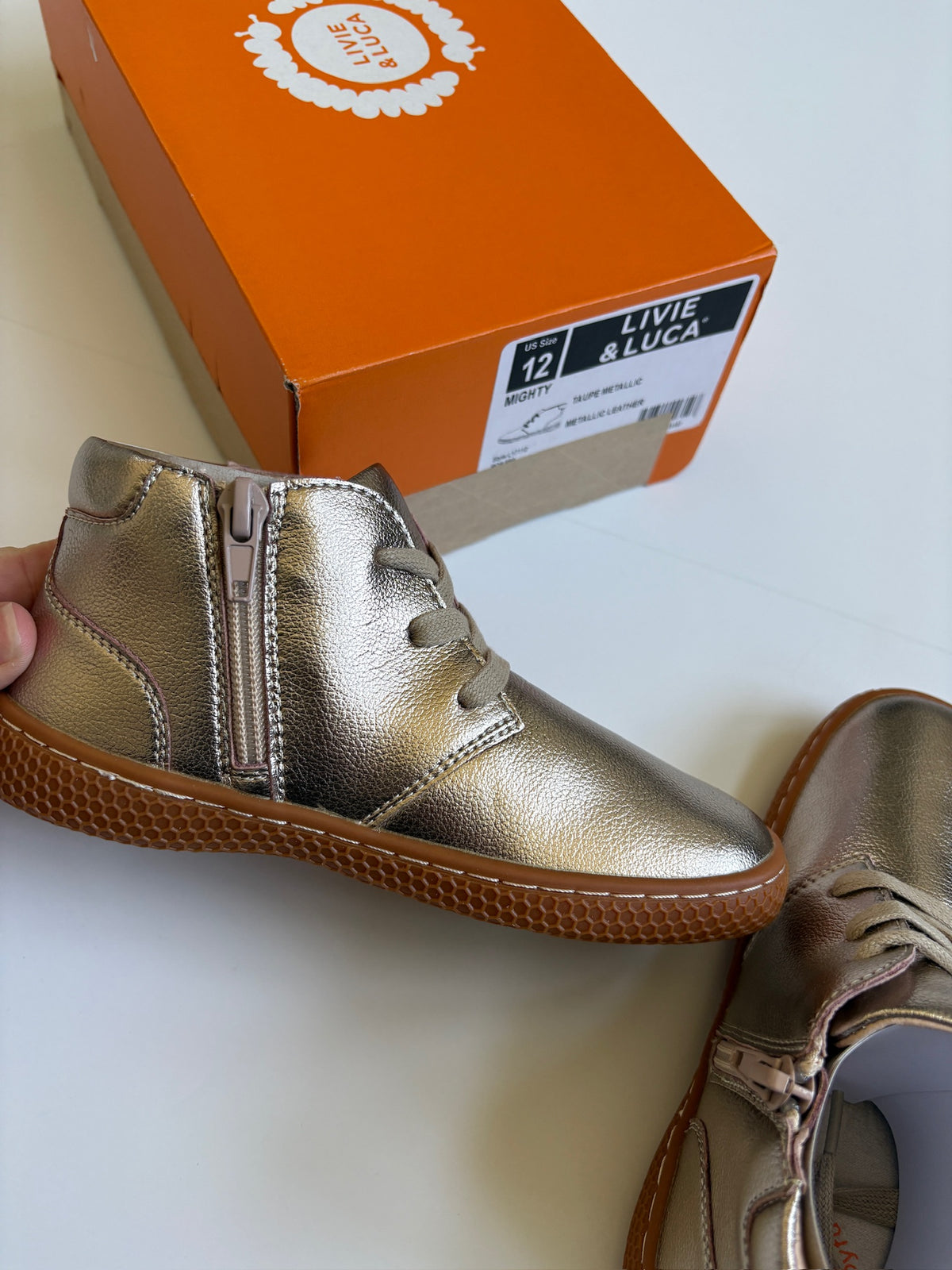 Seller #105 - Girls 12c Livie and Luca Metallic Boots BRAND NEW