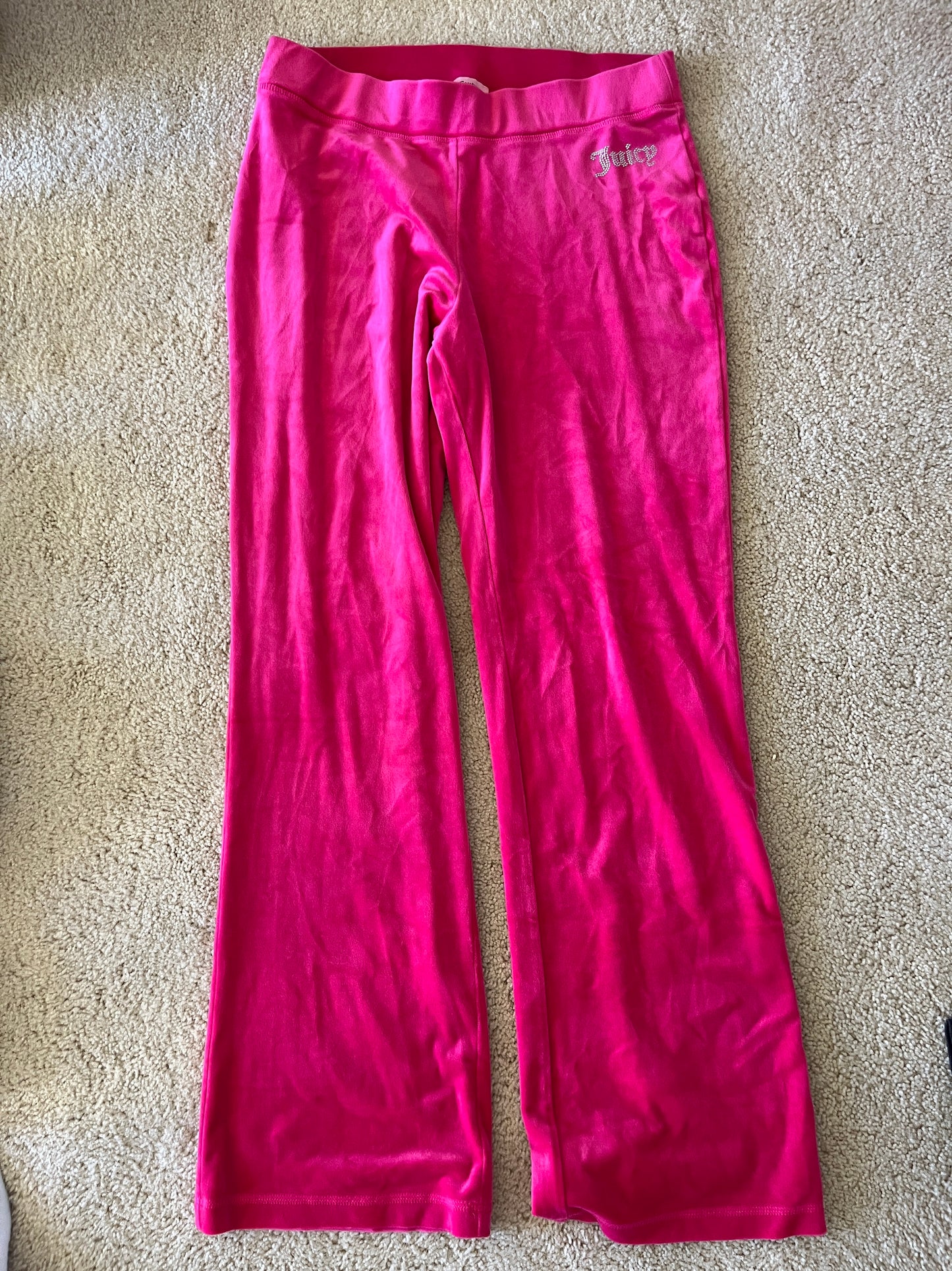 LN Juicy Coutre pink velour pants size Medium