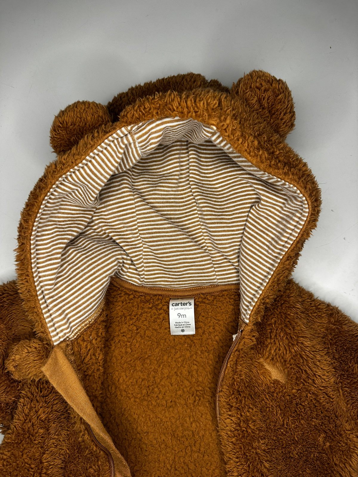 Seller #40 Carter's brown winter bunting bear suit size 9 month