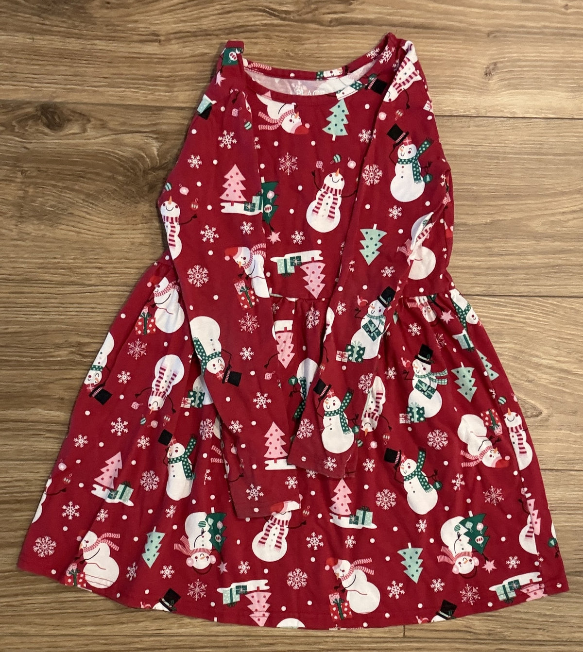 Seller #100 Girls Size 7/8 Children's Place Christmas Snowman Dress
