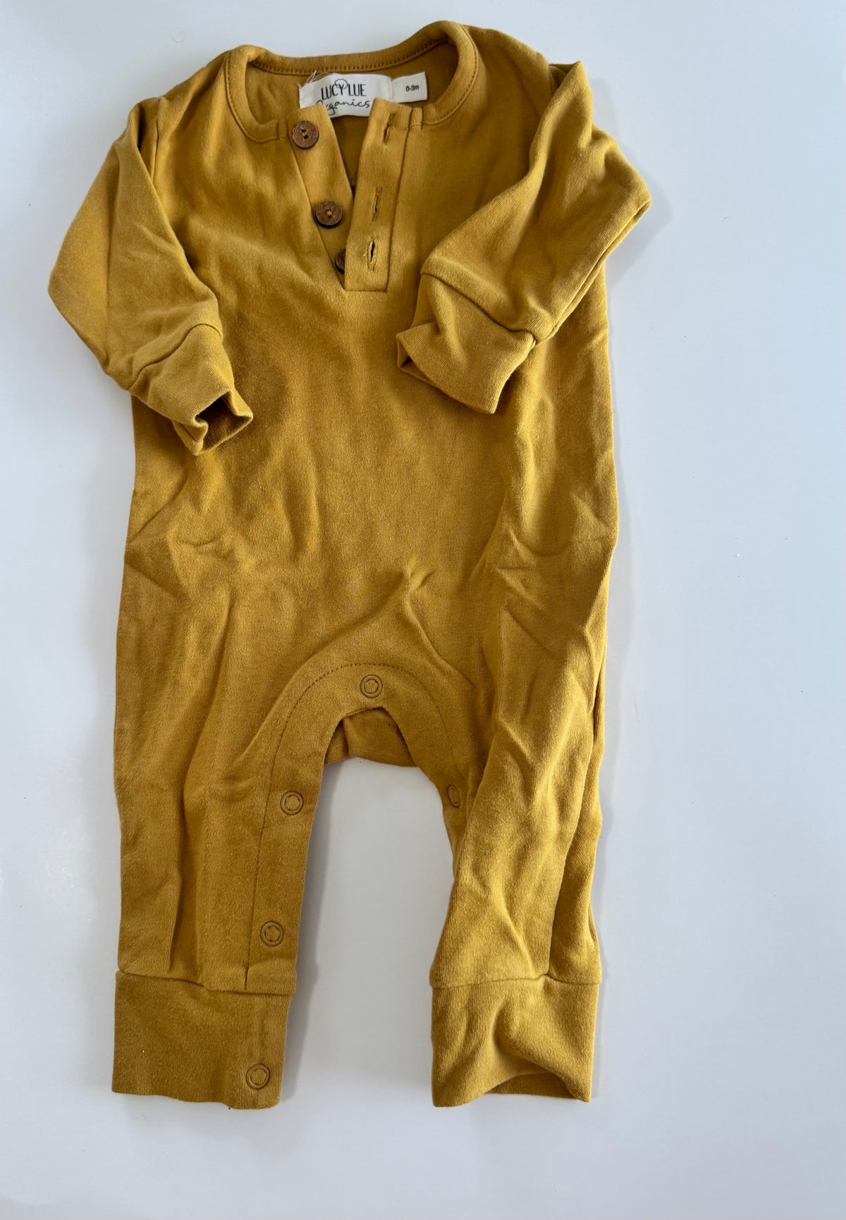 Seller #29 Lucy Lue Organics 0-3 Months Boys Yellow Romper