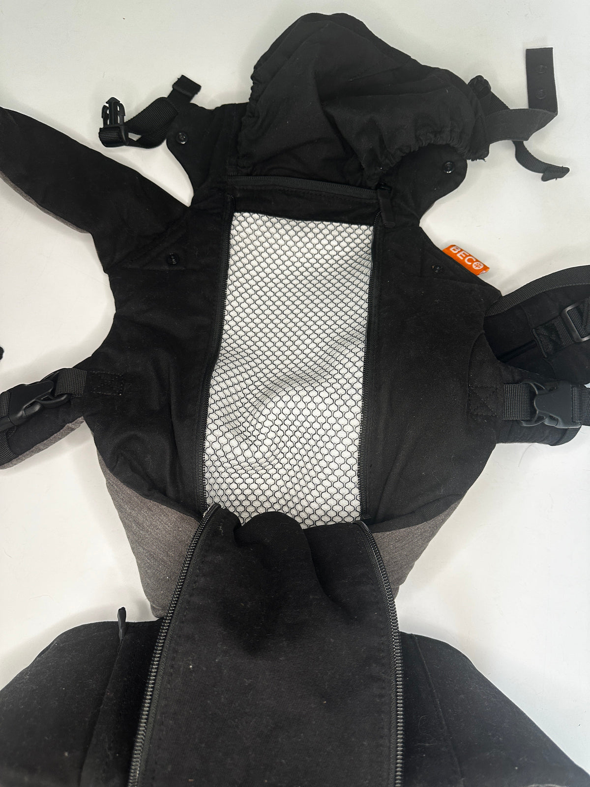 Seller #40 Beco 8 baby carrier black & grey