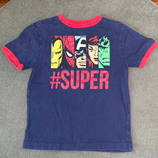 #186 Marvel #Super T-Shirt - size M (6/7) - VGUC