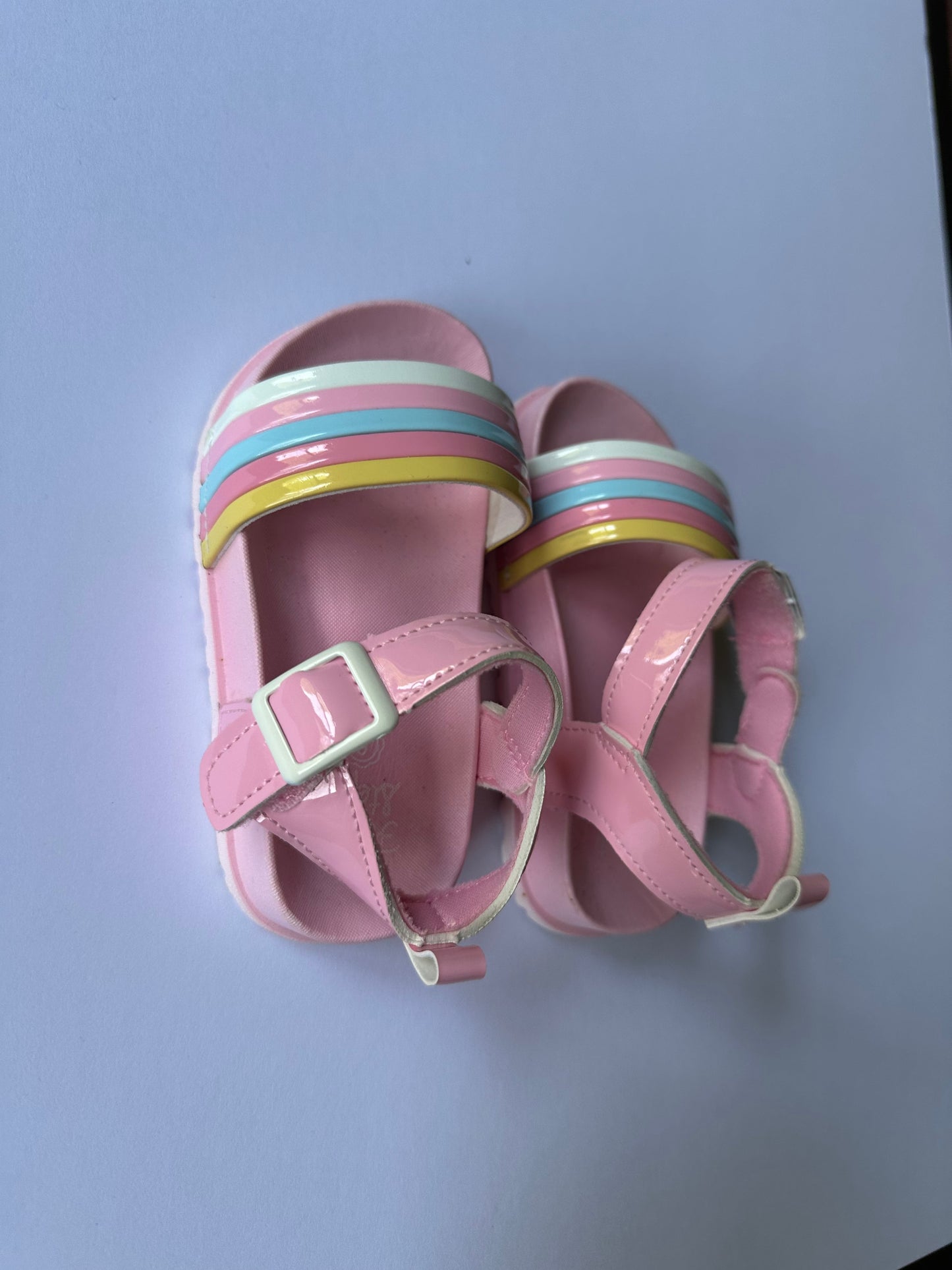 #146 First Steps Girls Pink Velcro Strap Sandles Girls 6