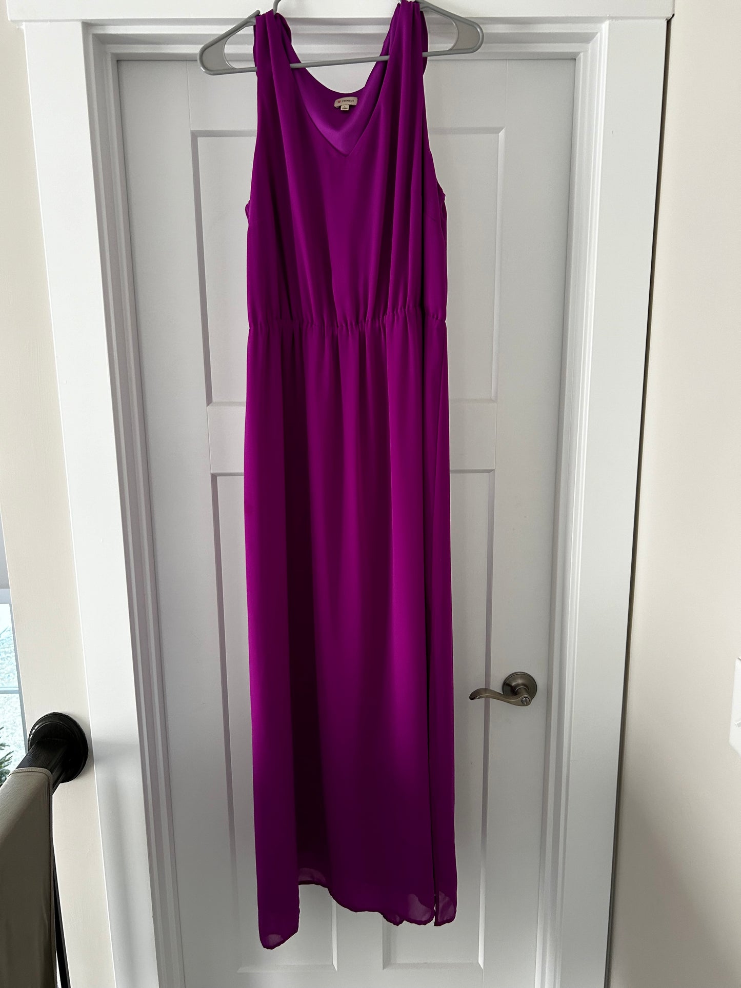 NWT Size Large Women's Cremieux Purple Maxi Dress