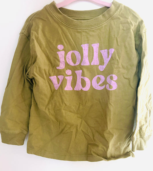 #15 Little Co. 24m Jolly Vibes Olive Green Shirt