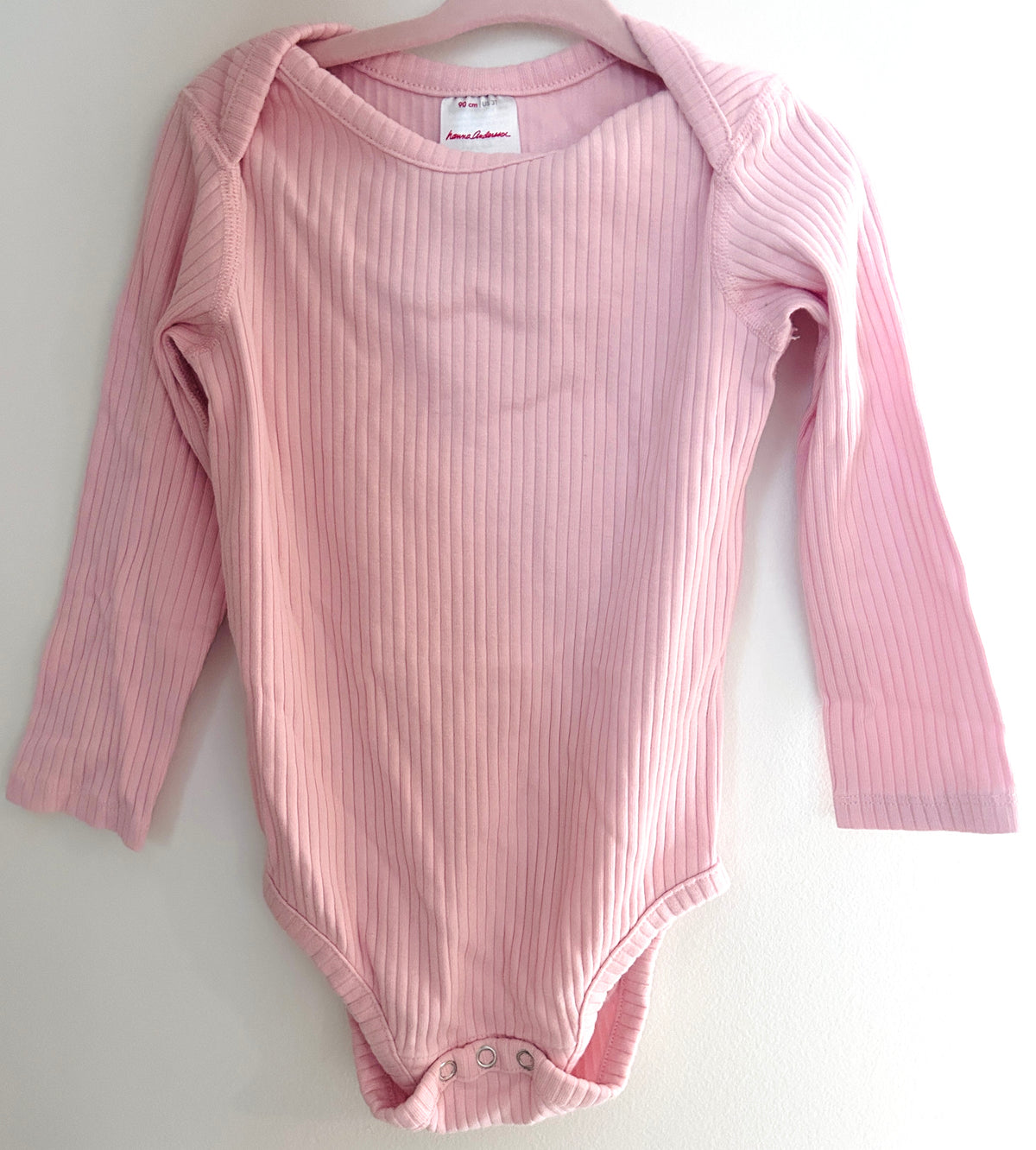 #15 Hanna Andersson 3t Pink, Ribbed Onesie