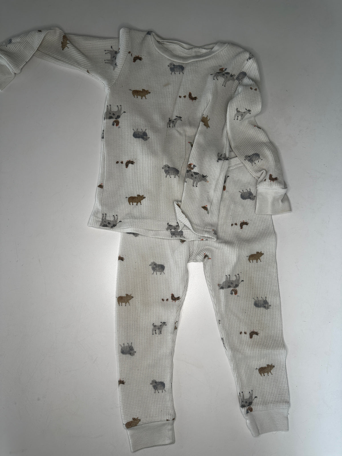 Seller #40 Carter's farm animal waffle pajamas (1 of 2)