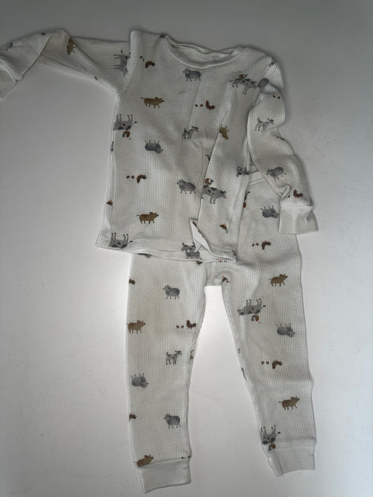 Seller #40 Carter's farm animal waffle pajamas (1 of 2)