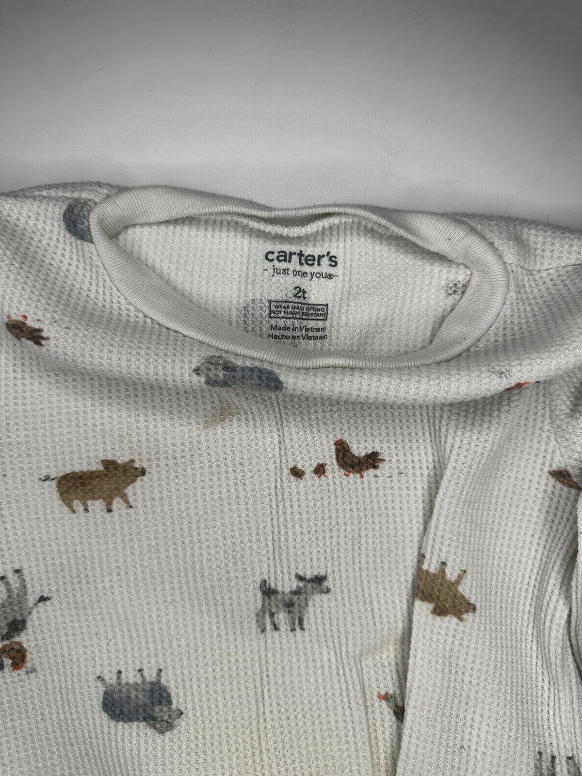 Seller #40 Carter's farm animal waffle pajamas (2 of 2)
