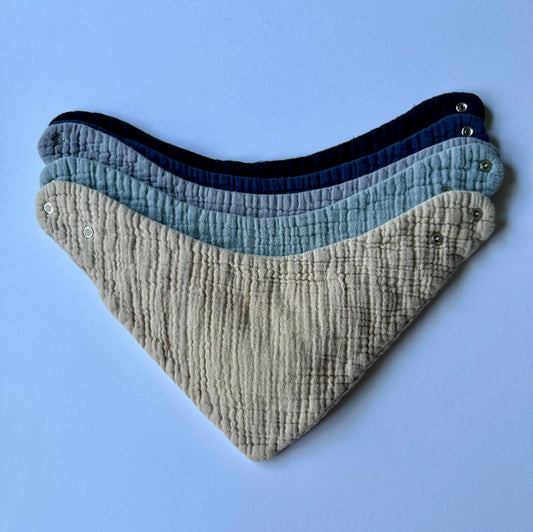 #146 Muslin Bandana Drool Bib Set of 5