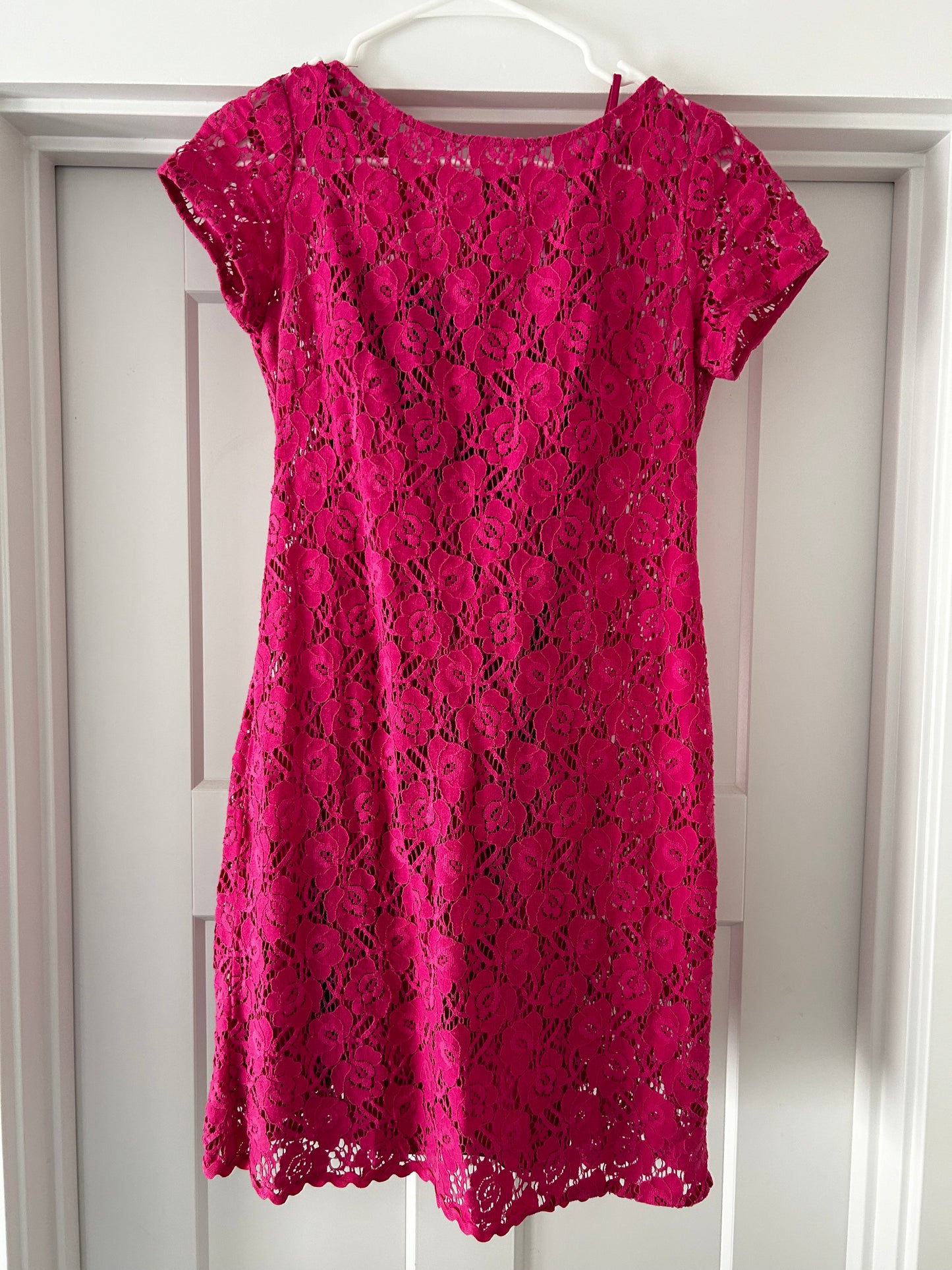 Size 6 Women's Jessica Howard Pink Lace Dress