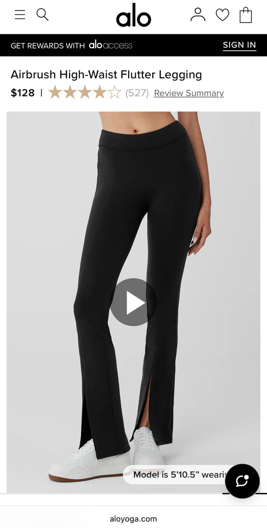 #146 - REDUCED Women's XS Alo Black High Waist Leggings | EUC