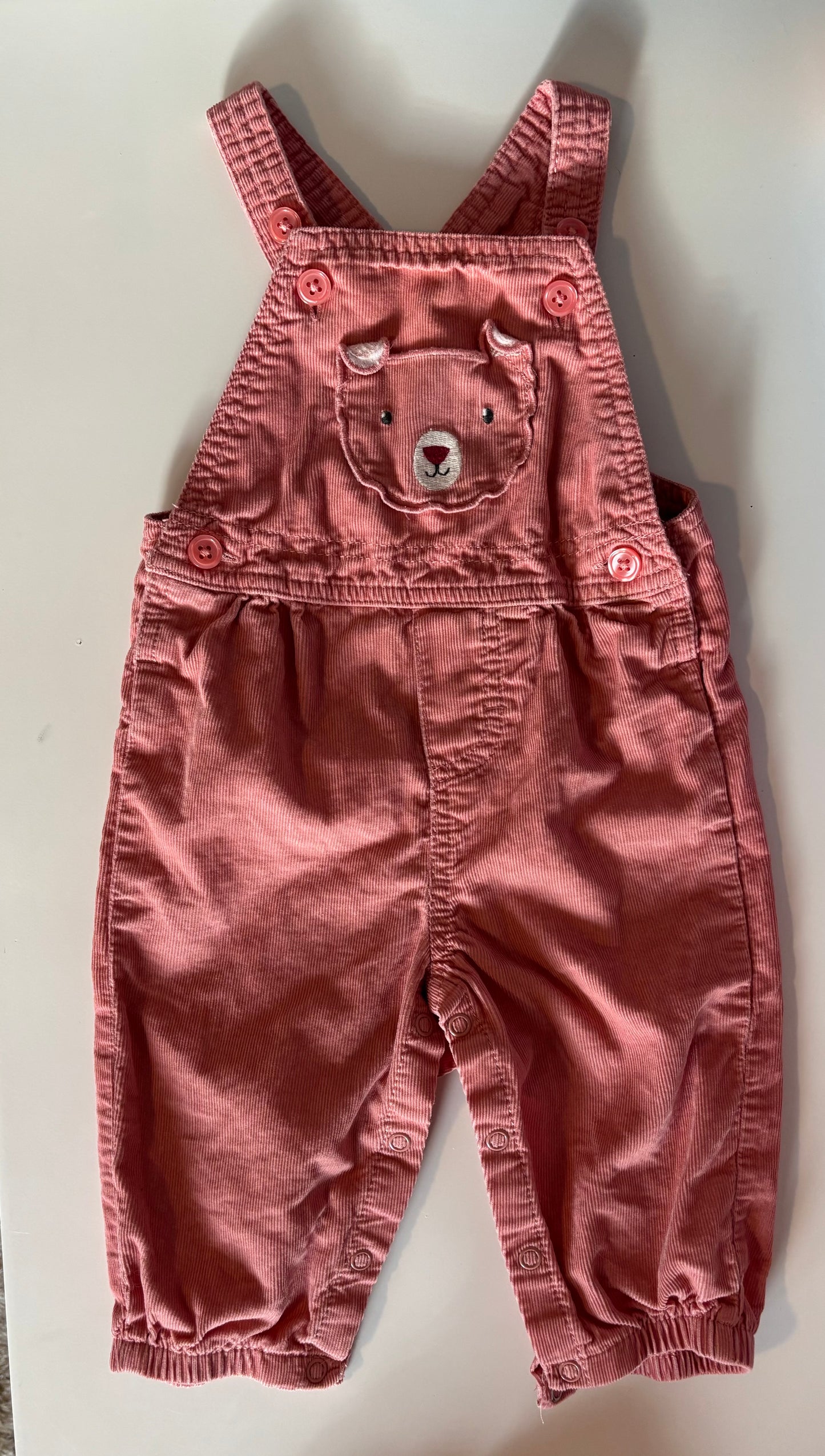 #70 carters just one you pink overalls size 9 month EUC