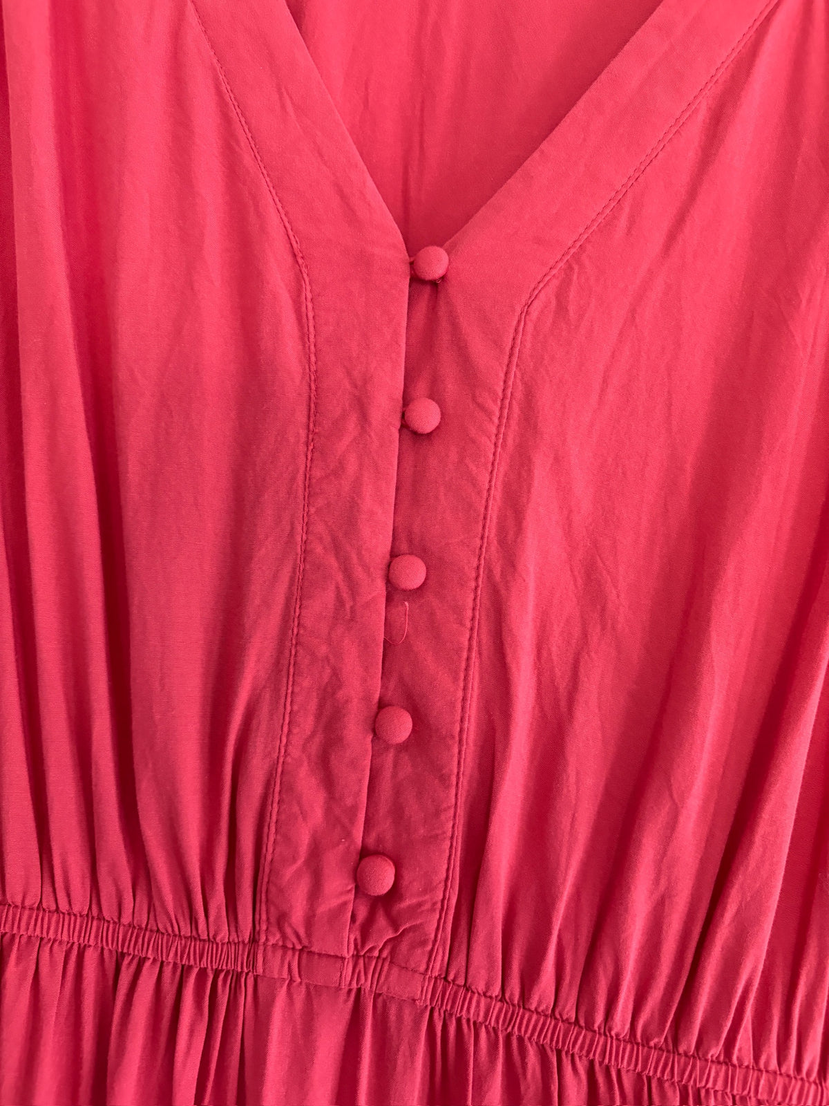Seller #105 - Women's Medium Red Old Navy Ruffle Midi Dress VGUC