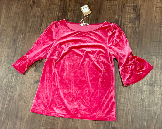 83A Women’s Boden pink velour blouse size 8 NWT