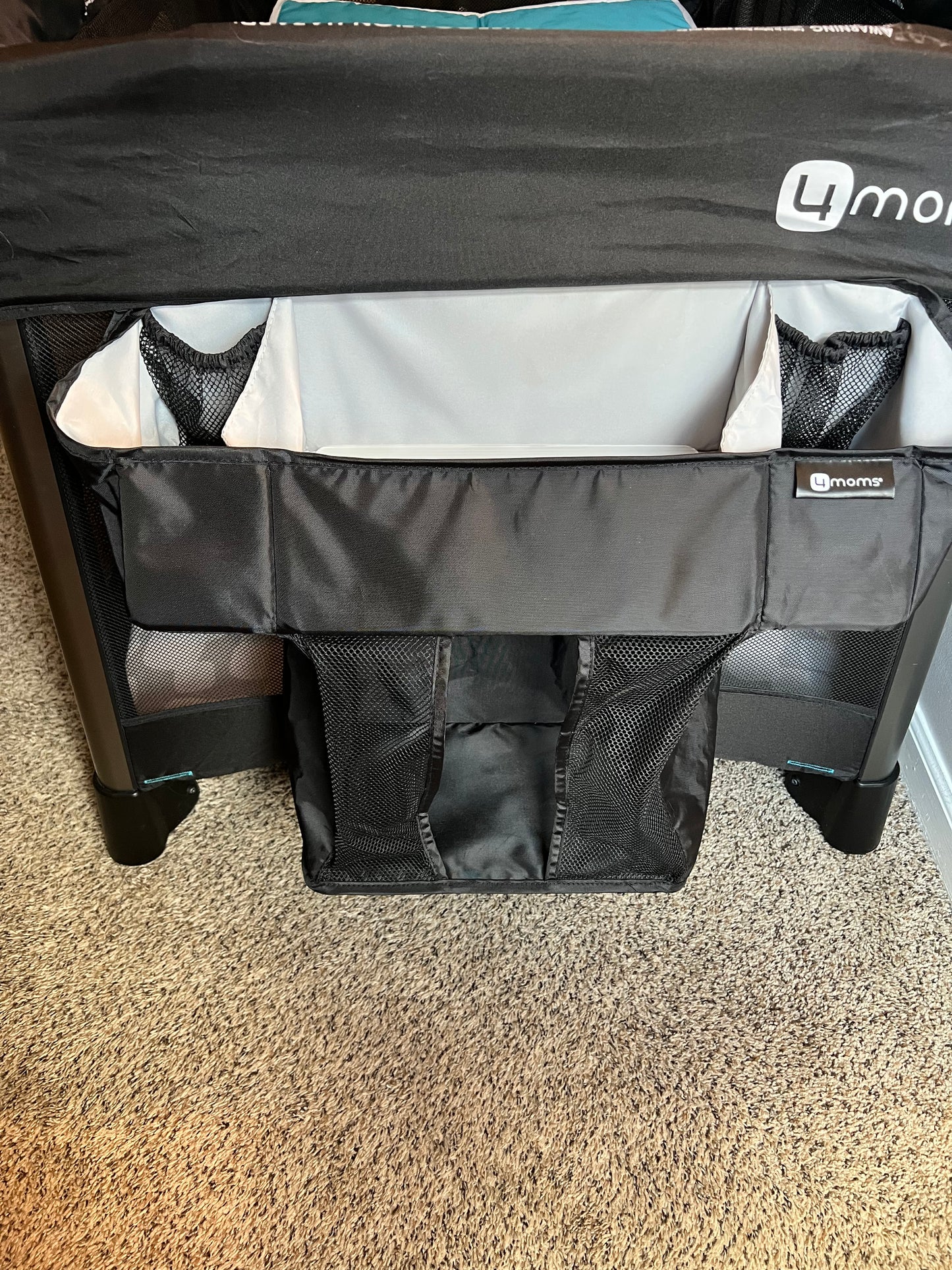 4Moms pack and play - easy to fold Comes with 2 sheets and the diaper caddy - porch pick up only 45230 - price reduced